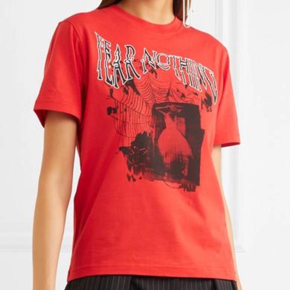 McQ Alexander McQueen Fear Nothing Graphic T-Shirt S Short Sleeve Whimsigoth